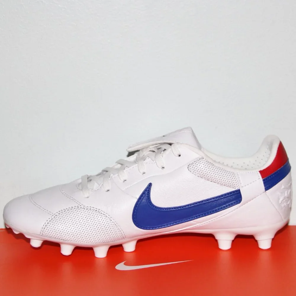 Nike Premier III FG Soccer Cleats Mens 7 7.5 8 White Royal Blue Red